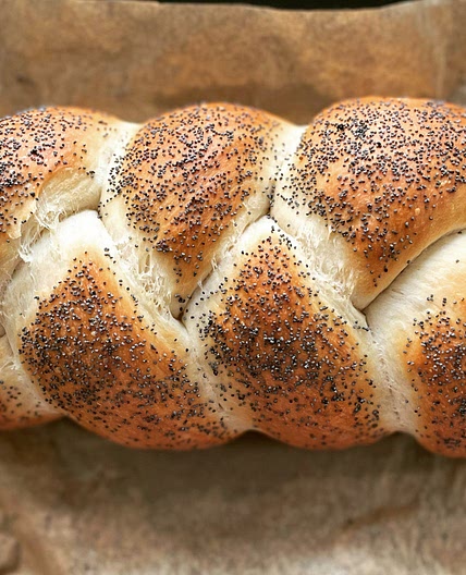 Lou's Plaited Poppy Seed Loaf