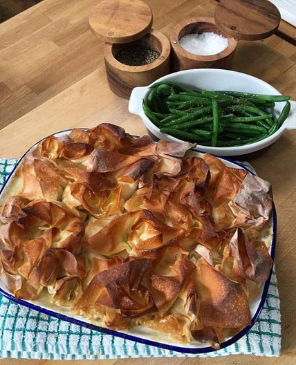 Chicken filo pie