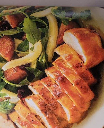 Honey Mustard Glazed Chicken with Roasted Sweet Potato Salad