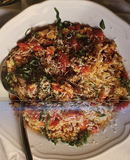 one-pan farro with tomatoes