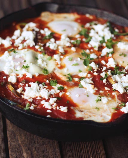 Zucchini Noodle Shakshuka {gluten-free}