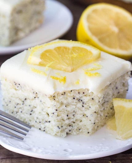 Lemon Poppy Seed Cake with Cream Cheese Frosting