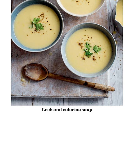 Leek and celeriac soup