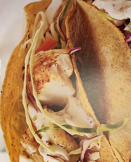 fish tacos with chipotle cream