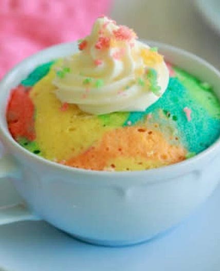 Rainbow Mug Cakes