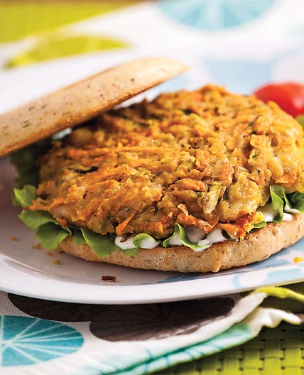 Burgers végétariens à la mayo épicée