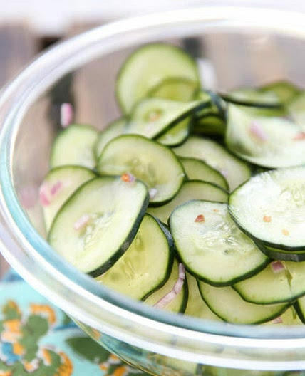 Sweet and Spicy Marinated Cucumbers