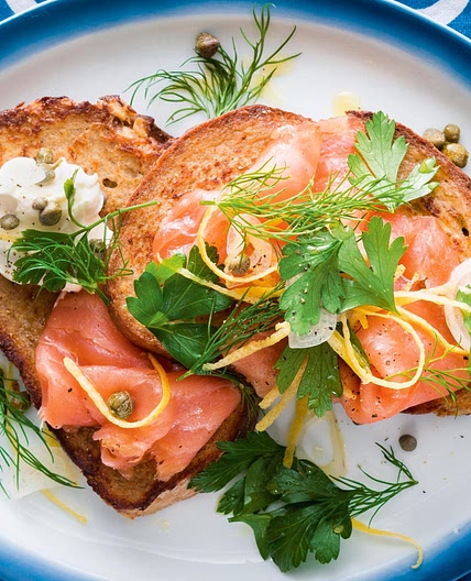 Smoked salmon French toast
