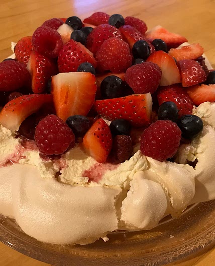 The classic berry pavlova