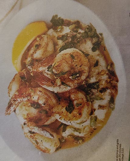 LEMON-GARLIC SHRIMP AND GRITS