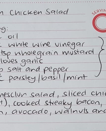 Warm chicken salad