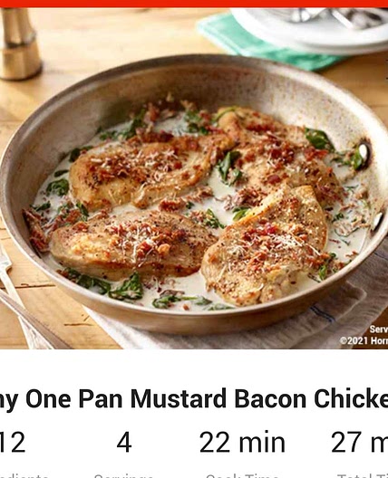 Creamy Mustard Bacon Chicken
