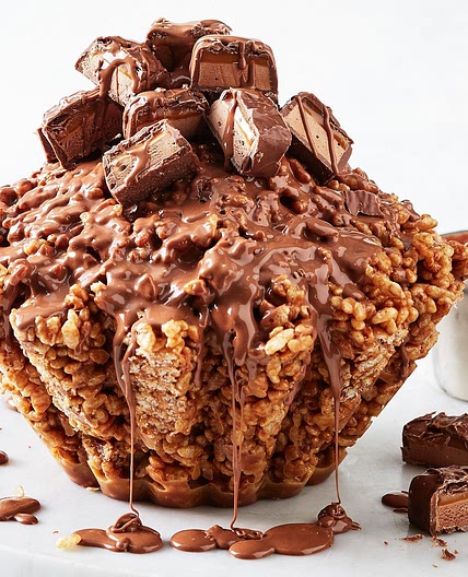 Giant Mars bar crackle cake recipe