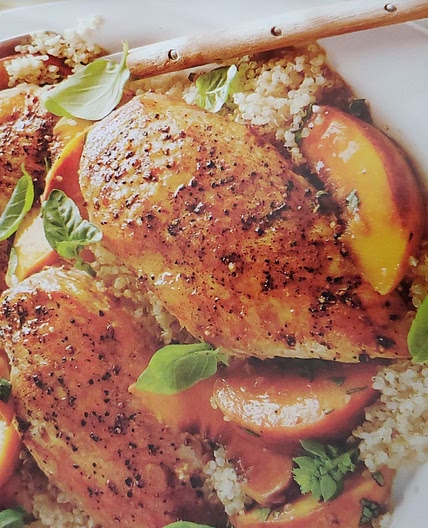 Basil-Peach Chicken Breasts