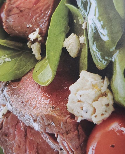 Steak and Feta Spinach Salad