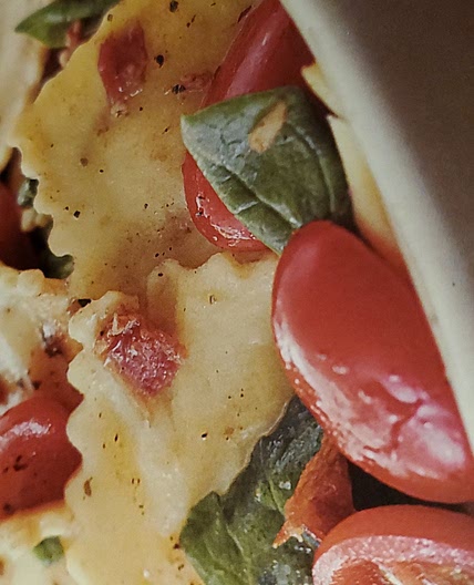 Bacon-Tomato-Spinach Ravioli Toss