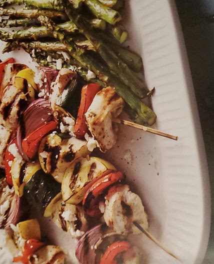 Mediterranean Chicken- Vegetable Kabobs