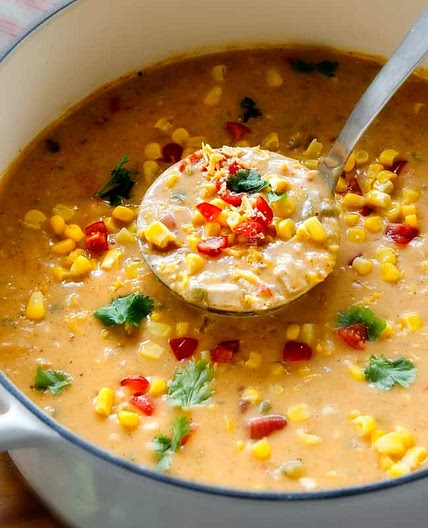 30 Minute Mexican Chicken Corn Chowder (lightened up)