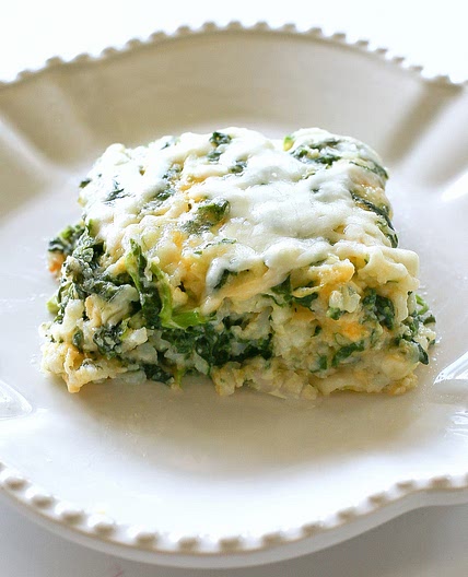 Spinach Parmesan Rice Bake