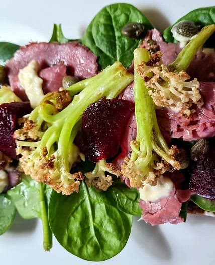 Nordic salt beef open sandwich