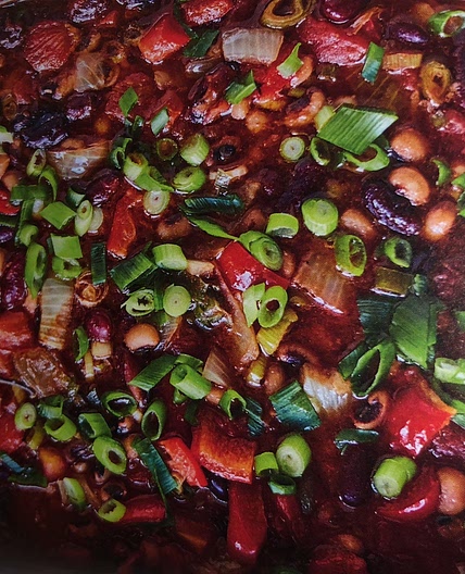 Black-Eyed Beans With Tomatoes, Chilli & Ginger