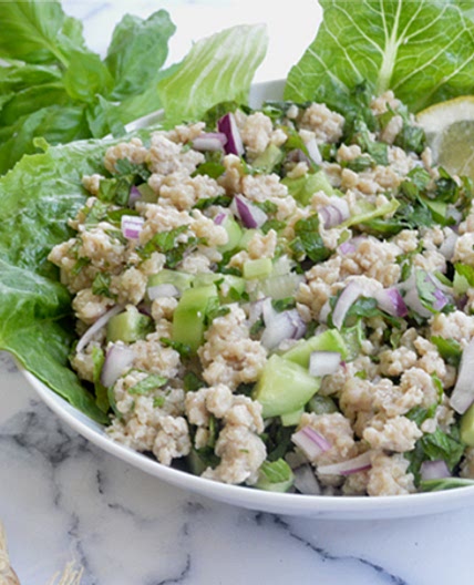 Thai Ground Chicken Salad (Larb Gai)