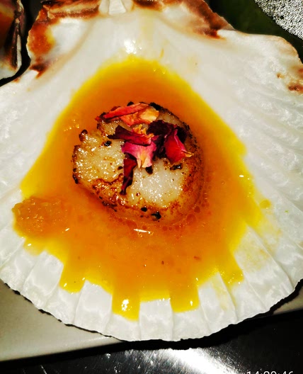 scallops with ginger and orange sauce