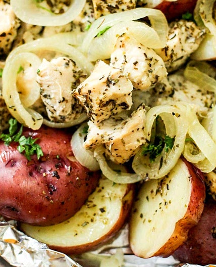 Chicken & Potato Foil Packets