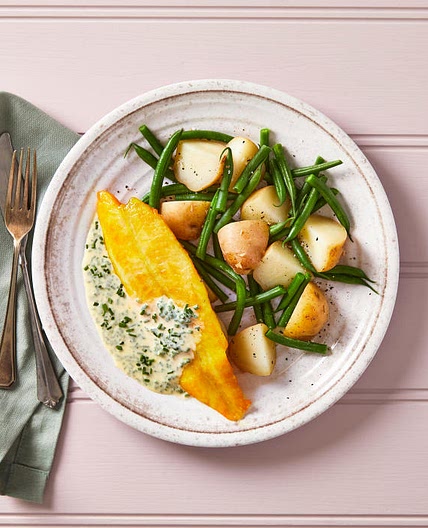 G - Smoky Fish With Chive Butter Sauce, Green Beans