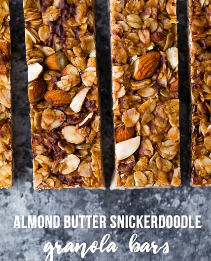 Almond Butter Snickerdoodle Granola Bars