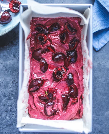 Cherry Nice Cream - Vegan and Paleo | PrimalGourmet