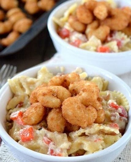 Bacon Shrimp Alfredo Pasta
