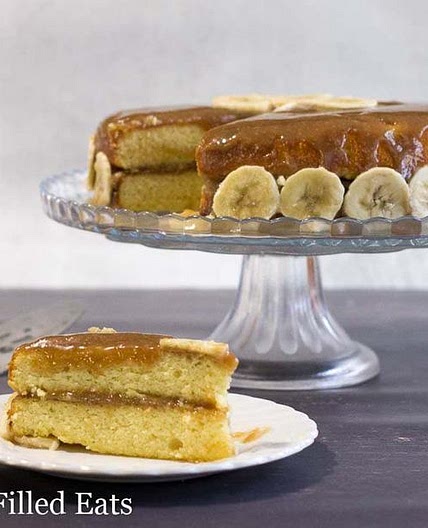 Keto Banana Cake with Caramel Frosting