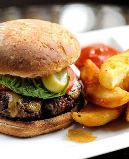 Homemade Burger and Roasted Veg