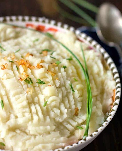Dairy-Free Mashed Potatoes with Caramelized Onions