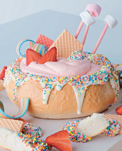 Fairy bread cob loaf dip recipe