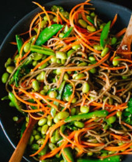 Sugar Snap Pea and Carrot Soba Noodles
