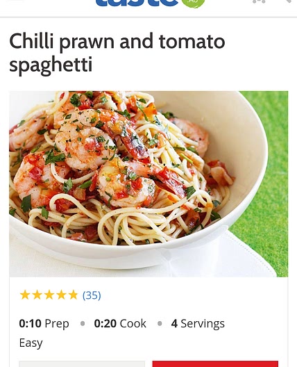 Garlic & Chilli Prawn Spaghetti