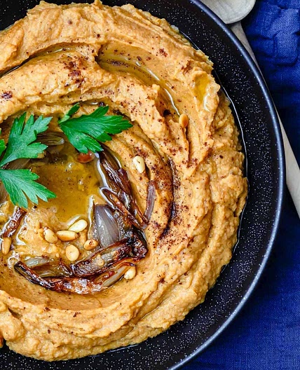 Mediterranean-Style Bean Dip with Roasted Squash
