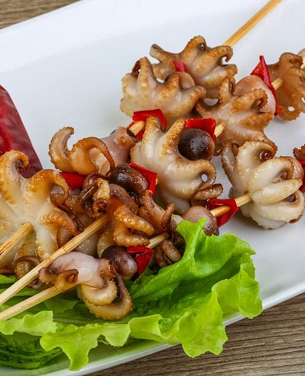 Chargrilled Baby Octopus With Roasted Capsicum