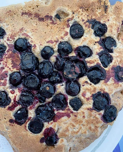 Vegan Blueberry-Poppyseed Pancakes Oil-Free