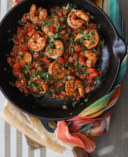 Camarones a la Mexicana (Ranchero Style Shrimp)