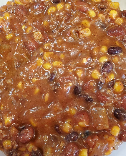 Veg chili with impossible meat