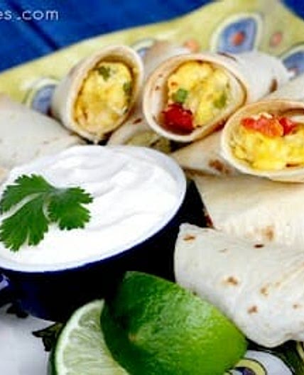 Crispy Baked Breakfast Taquitos with Lime-Chipotle Dip