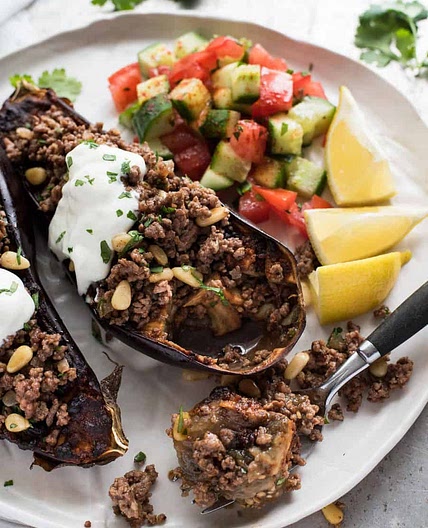 Moroccan Baked Eggplant with Beef