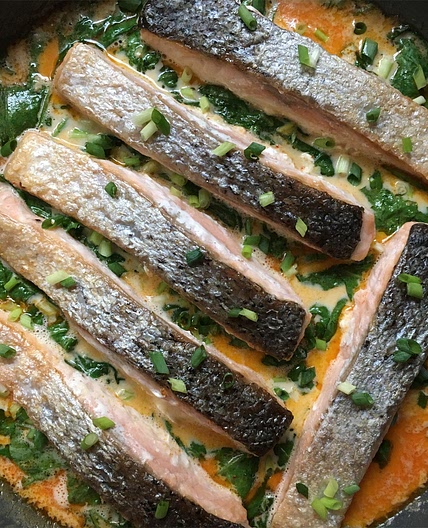 Seared Salmon Coconut Curry