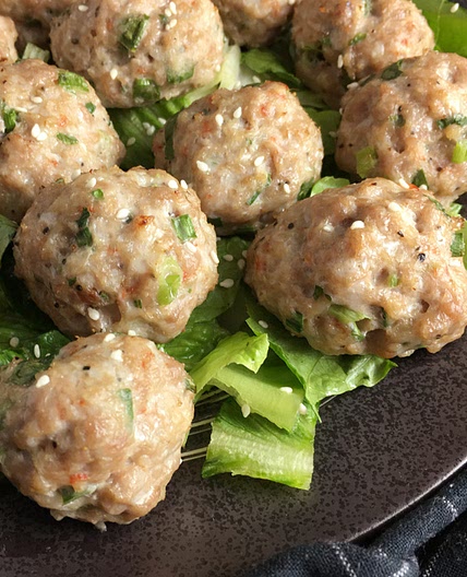 Asian Pork and Shrimp Meatballs