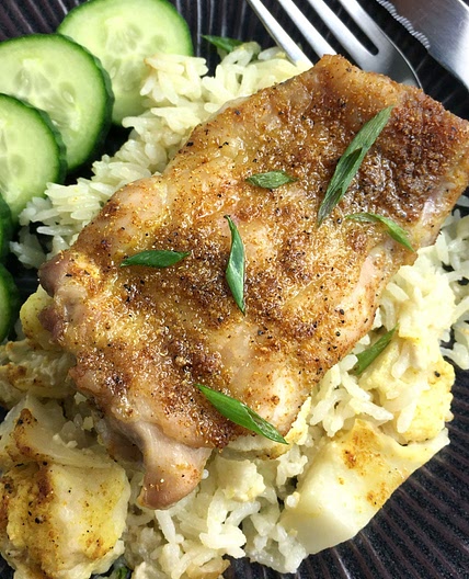 Curry Chicken Rice Bake