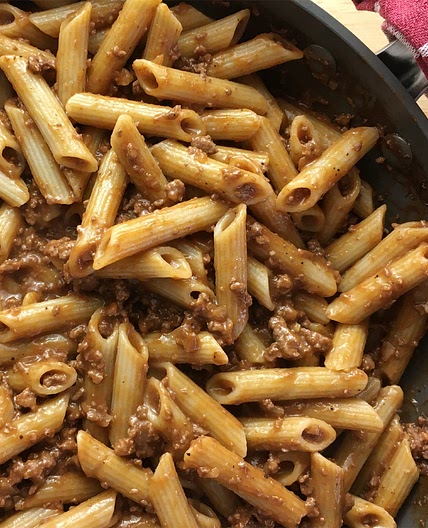 One-Pan Saucy Beef Pasta