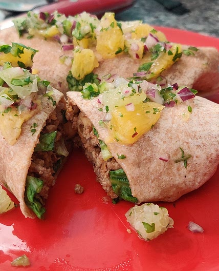 Burritos with Spicy Orange Salsa